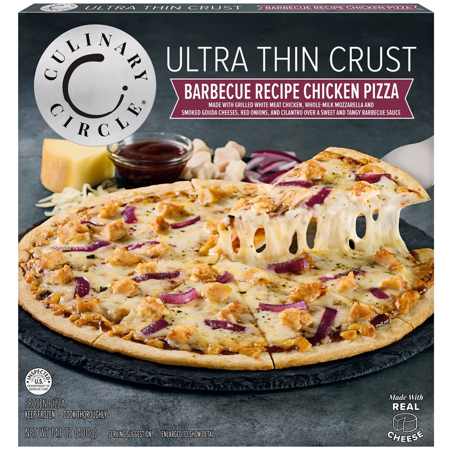 Culinary Circle Ultra Thin Crust, Barbecue Recipe Chicken Pizza