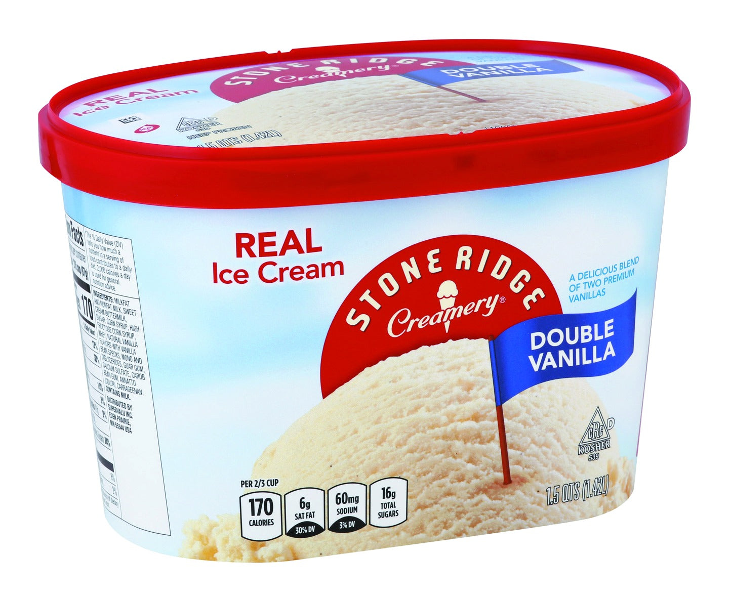 Stoneridge Ice Cream, Real, Double Vanilla