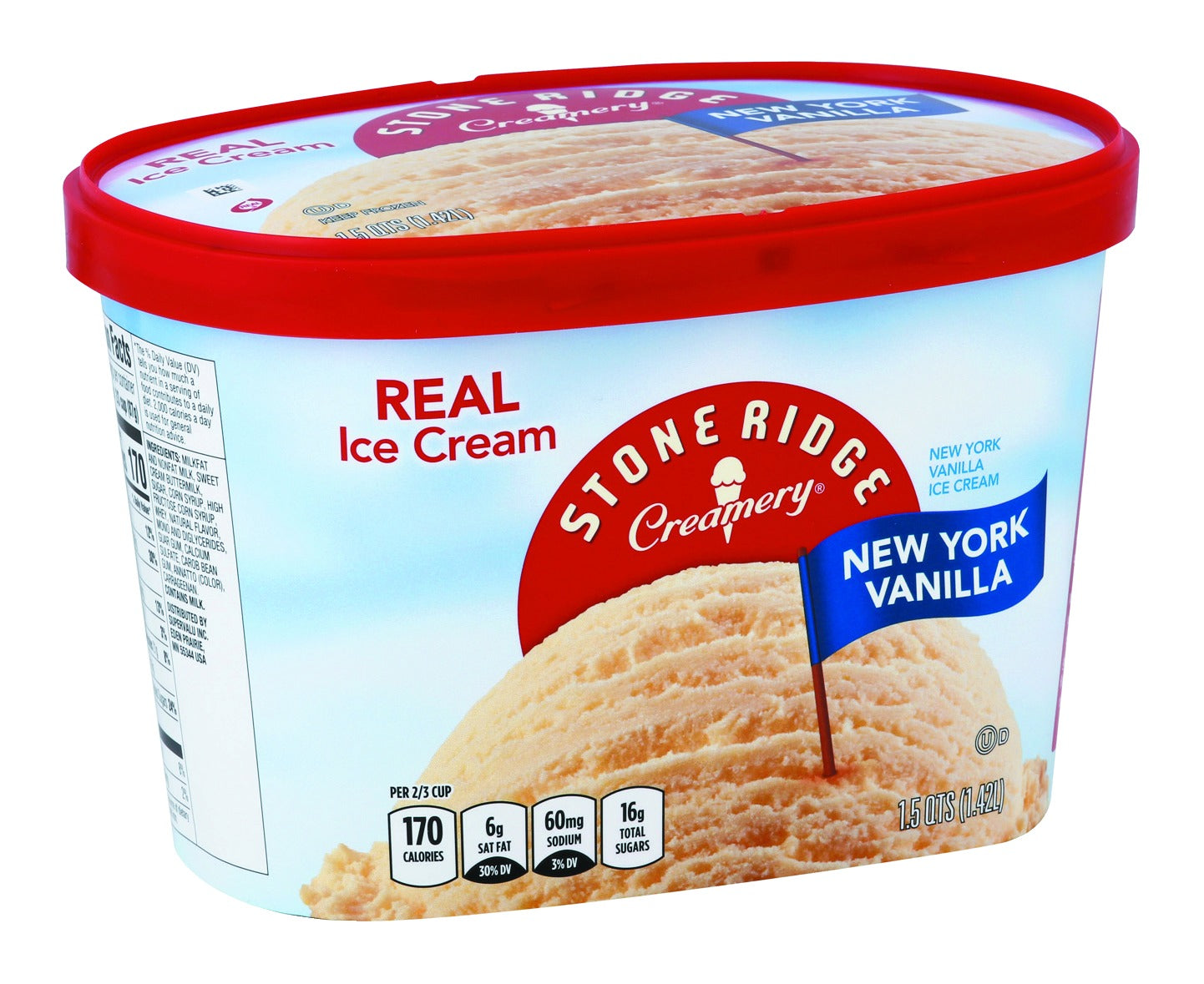 Stoneridge Ice Cream, Real, New York Vanilla