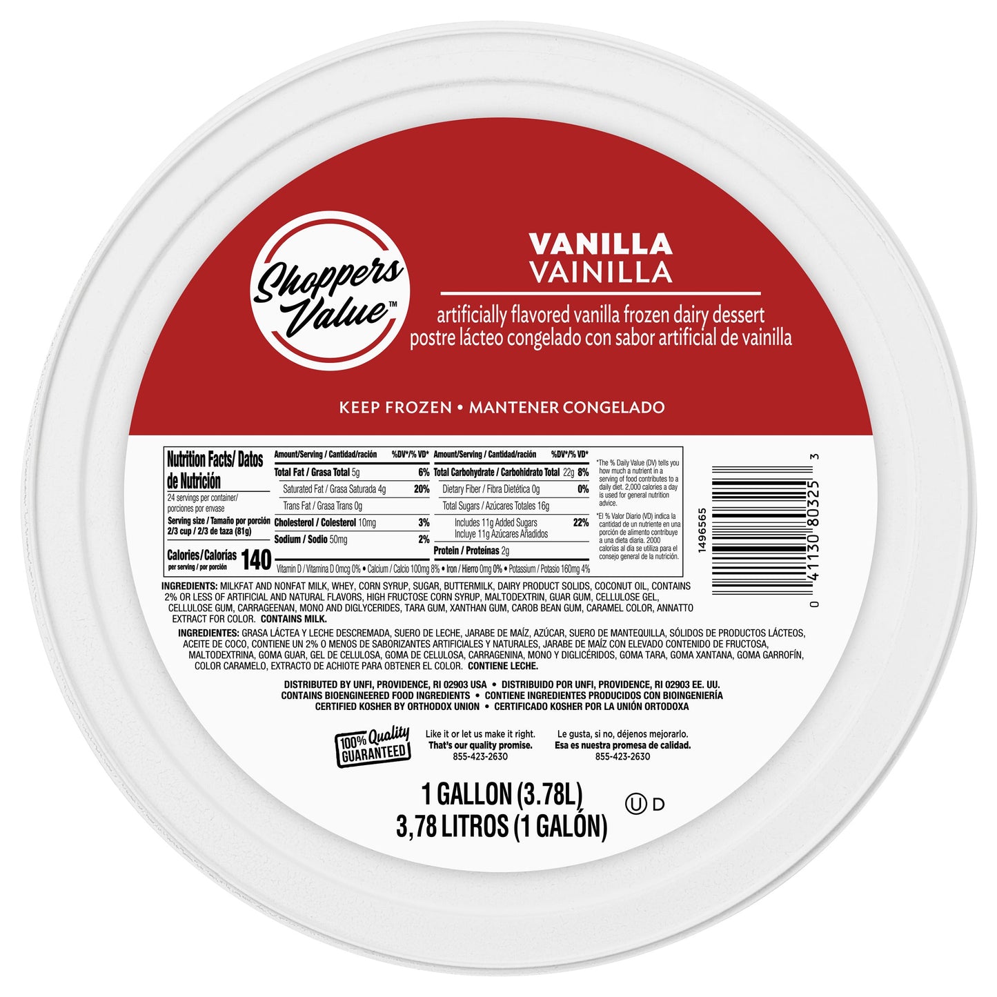 Shopper's Value Vanilla Frozen Dairy Dessert