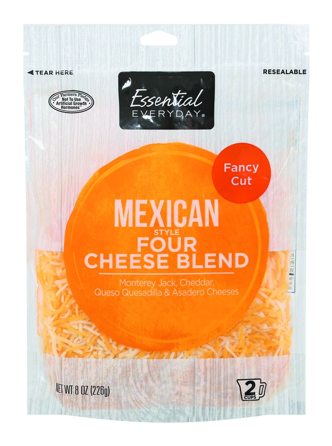 Essential Everyday Four Cheese Blend, Mexican Style, Fancy Cut