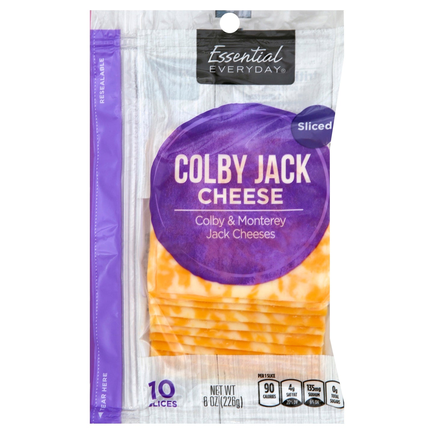 Essential Everyday Cheese, Colby Jack, Sliced