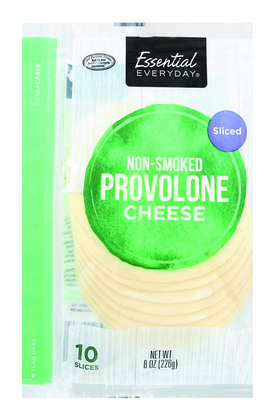 Essential Everyday Cheese, Provolone, Non-Smoked, Sliced