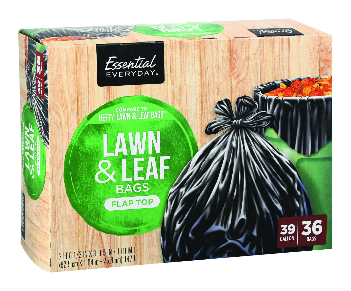 Essential Everyday Lawn & Leaf Bags Flap Top