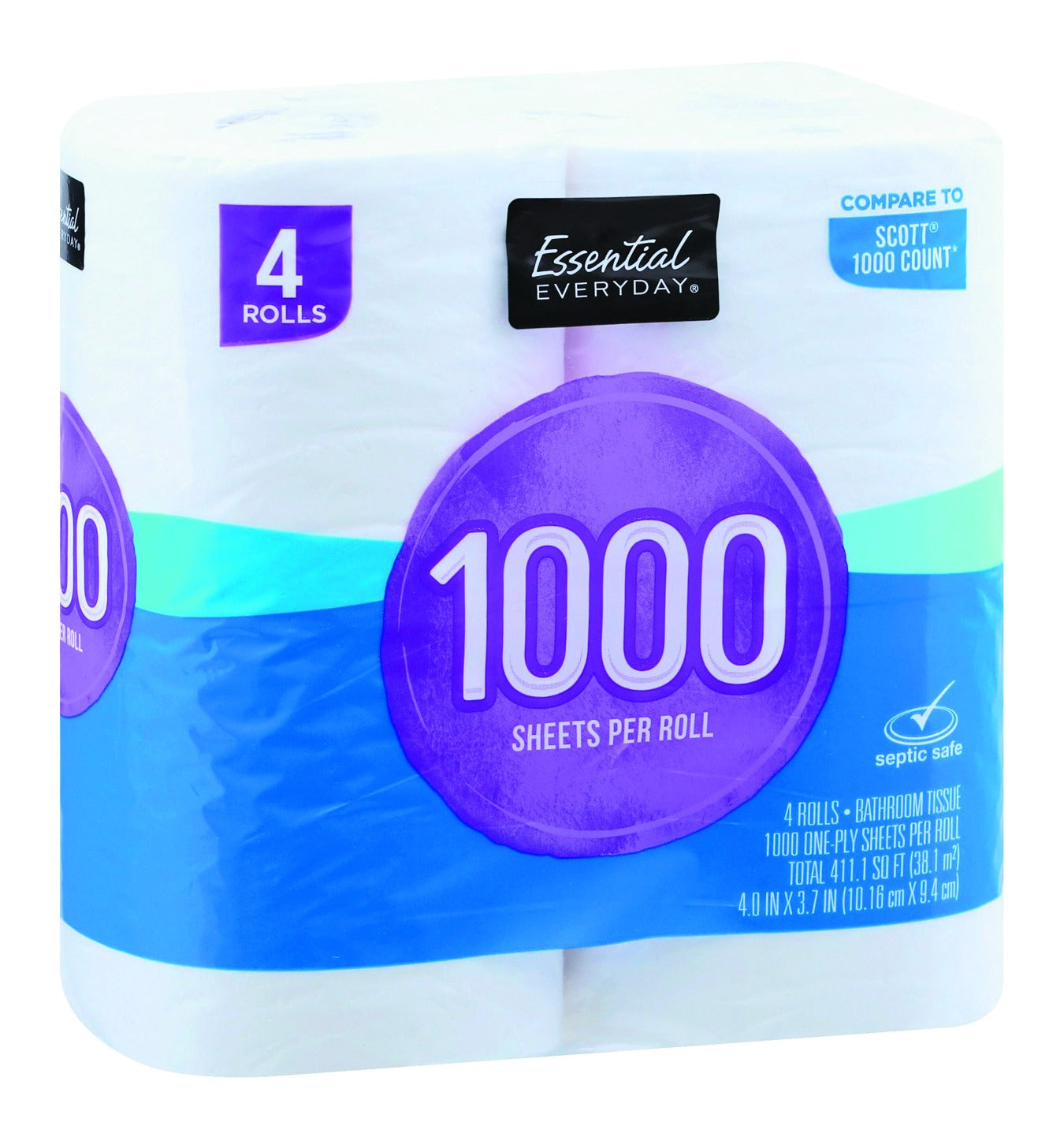 Essential Everyday Bathroom Tissue, 1000, One-Ply