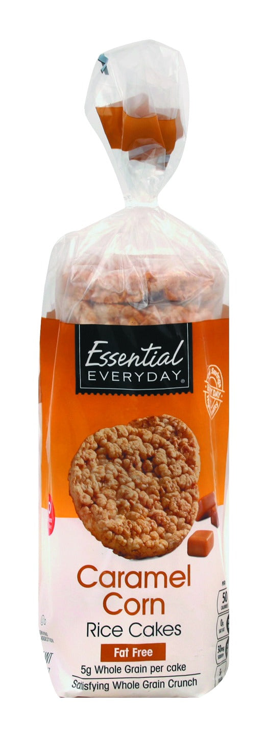 Essential Everyday Rice Cakes, Caramel Corn, Fat Free
