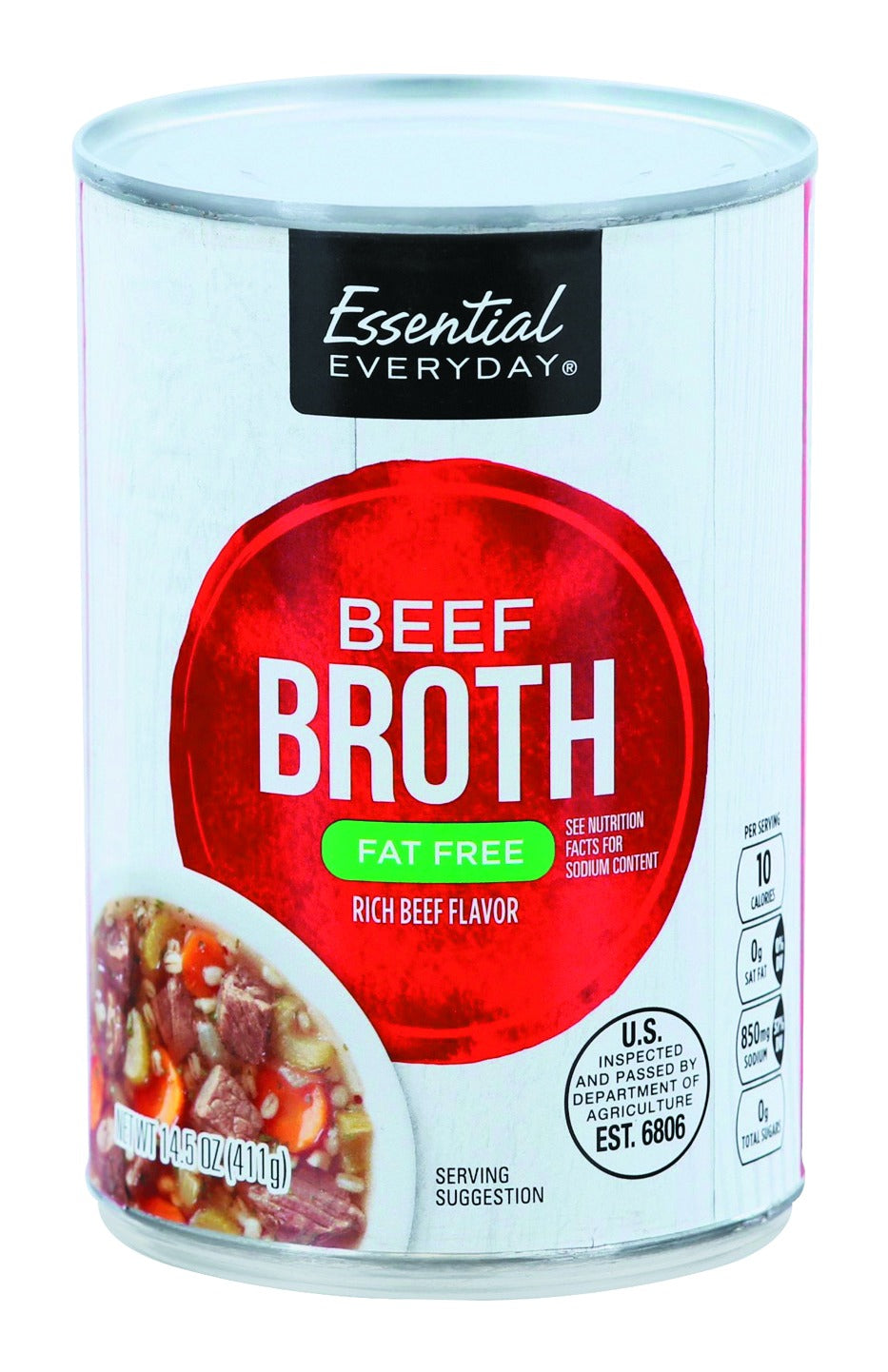Essential Everyday Broth, Fat Free, Beef