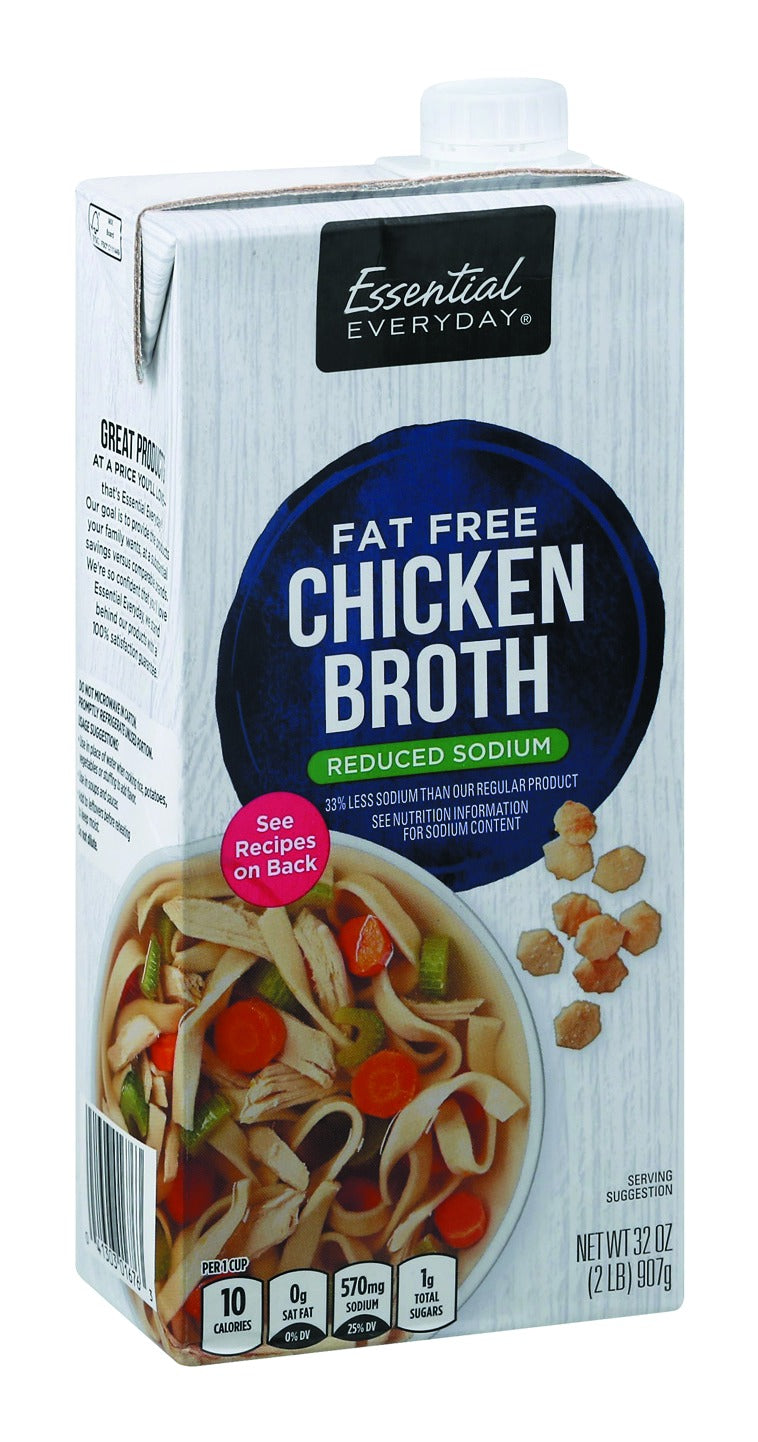 Essential Everyday Broth, Fat Free, Reduced Sodium, Chicken