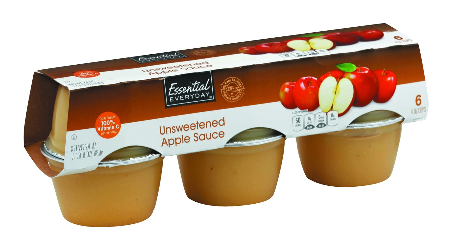 Essential Everyday Apple Sauce, Unsweetened, Cups