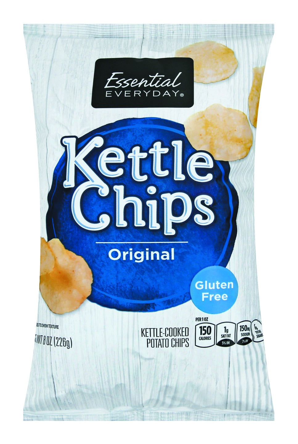 Essential Everyday Kettle Chips, Gluten Free, Original