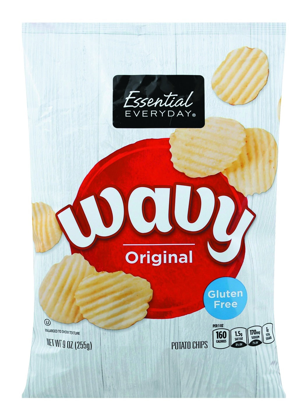 Essential Everyday Potato Chips, Original, Wavy