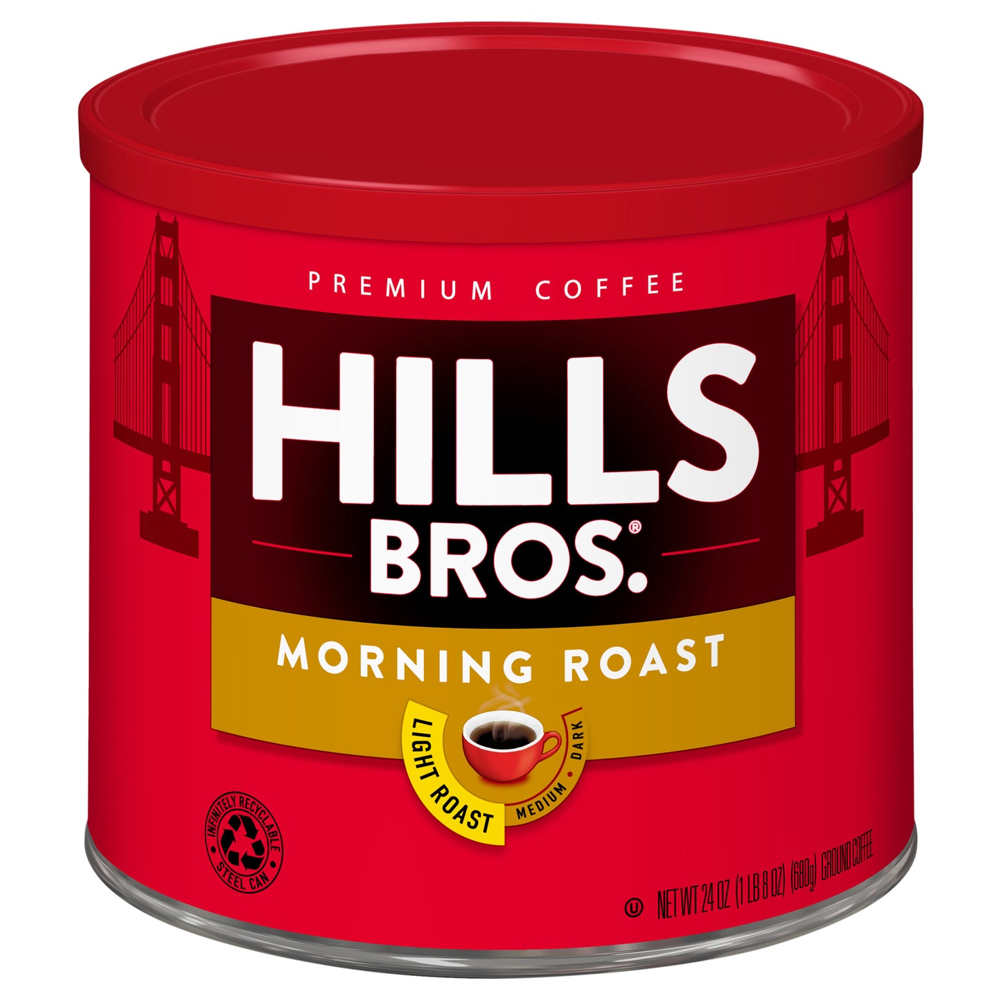 Hills Bros. Morning Roast Light Roast Ground - 24 oz Can