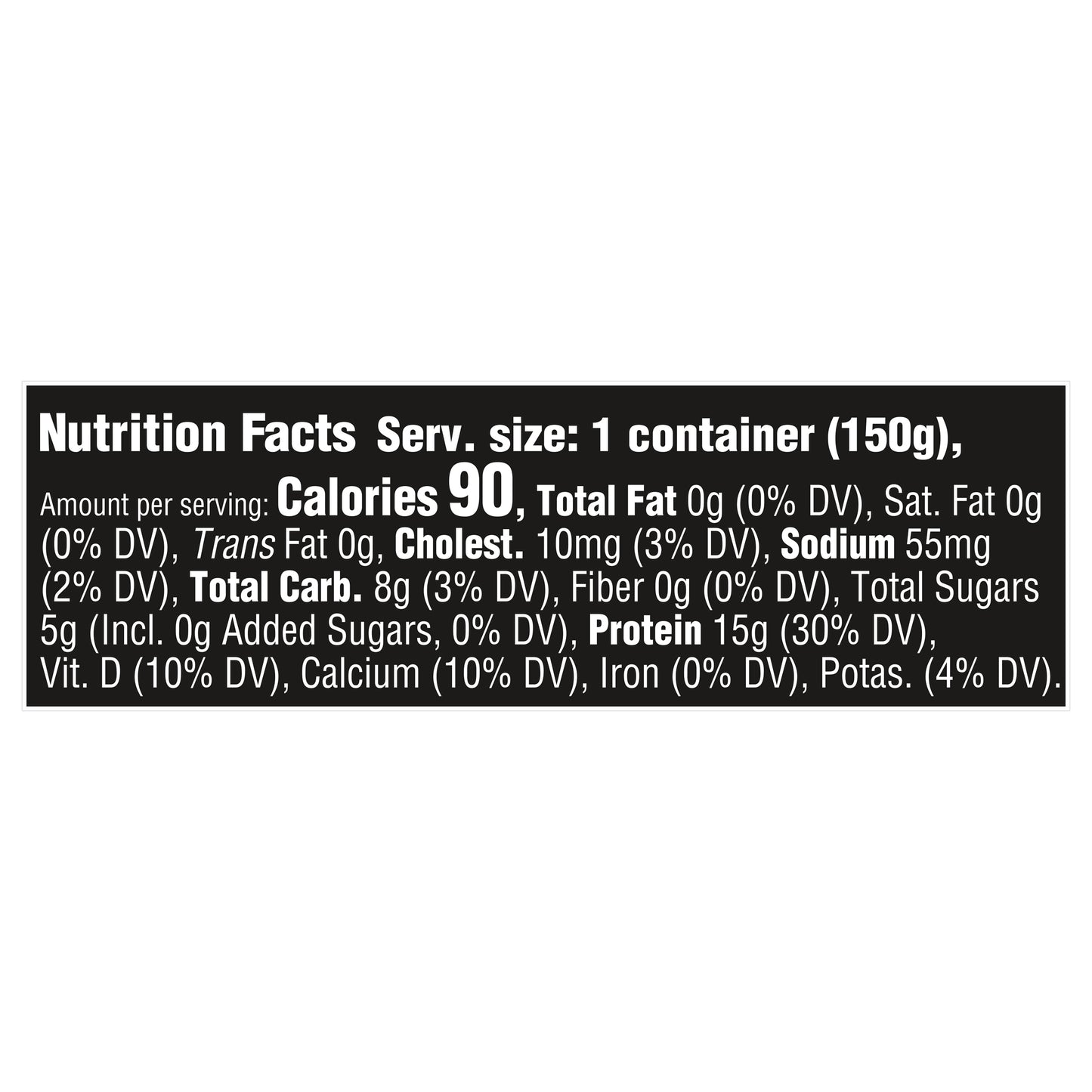 Oikos Triple Zero Blueberry 15g Protein, 0g Added Sugar, Nonfat Greek Yogurt, 5.3 OZ Cup