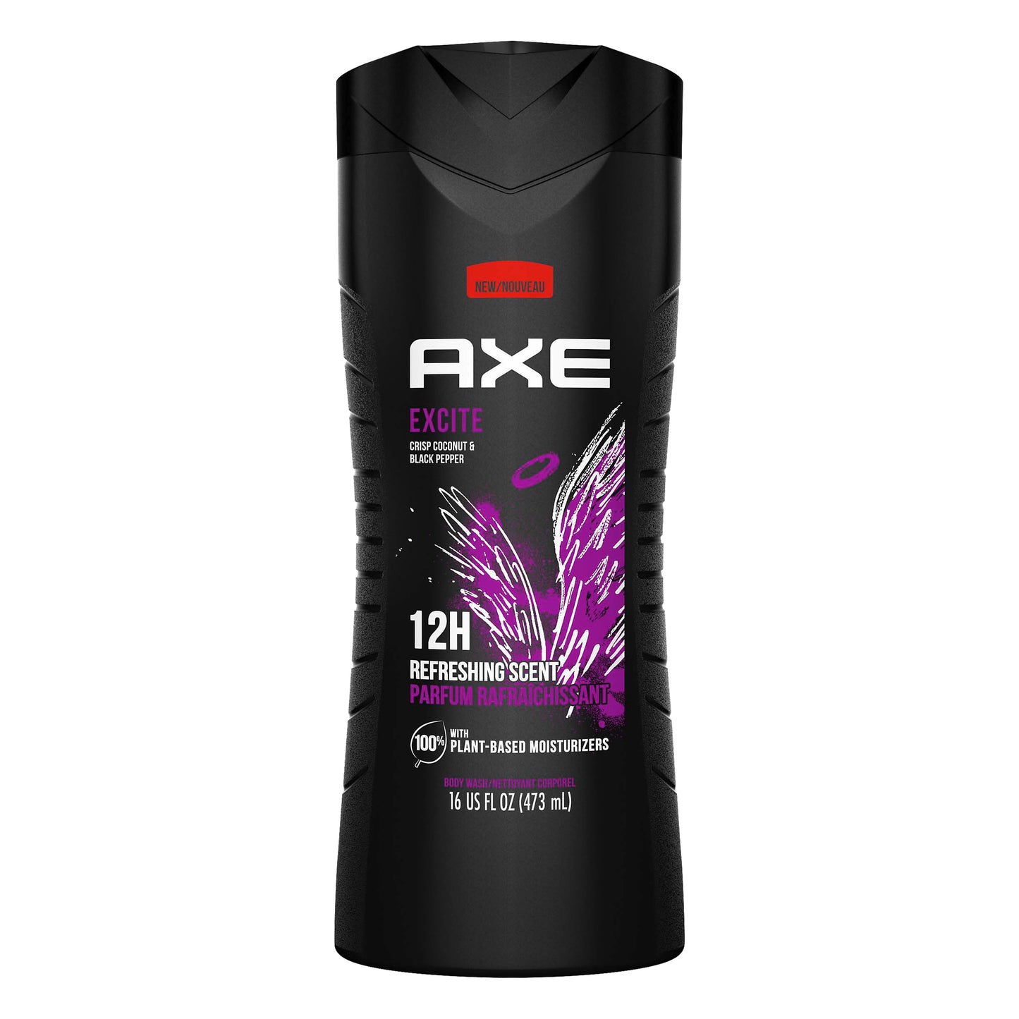 AXE Excite Refreshing Scent 12H Crisp Coconut & Black Pepper Body Wash 16 oz