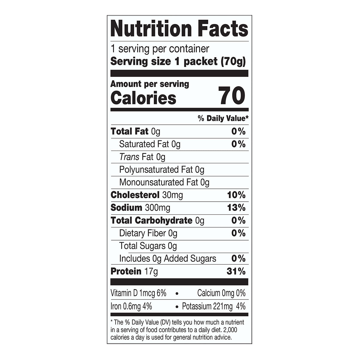 Chicken of the Sea Wild Caught Light Tuna in Spring Water Packet 2.5 oz