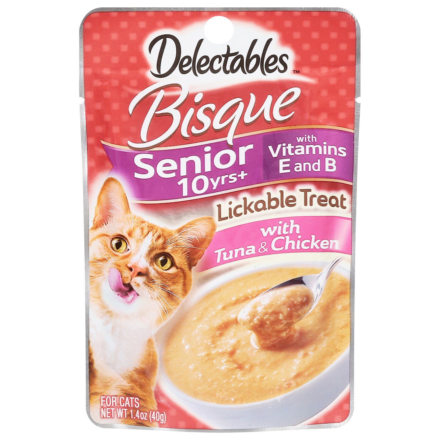 Delectables Senior 10 Yrs+ Bisque with Tuna & Chicken Lickable Treat 1.4 oz