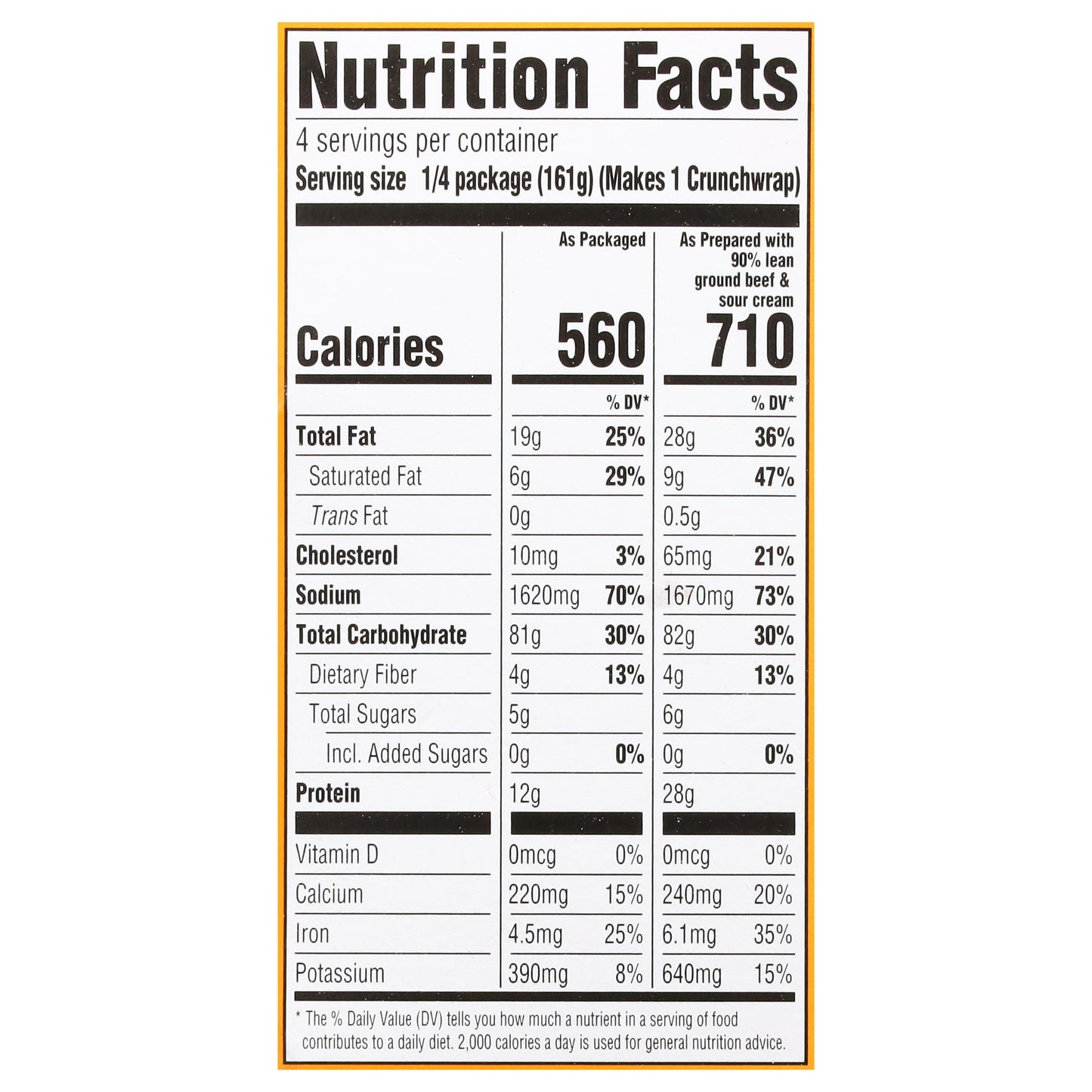 Taco Bell Crunchwrap Supreme Craving Kit 22.6 oz