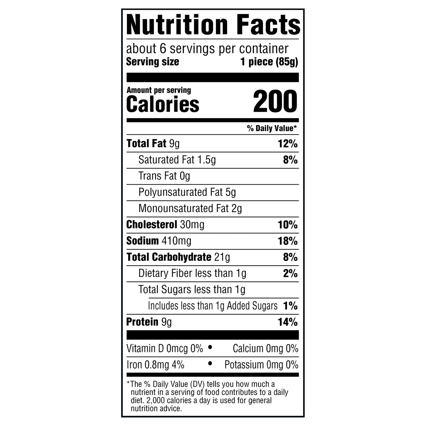 Van de Kamp's Crunchy Breaded Fish for Sandwiches, 6 Fillets, 18 oz