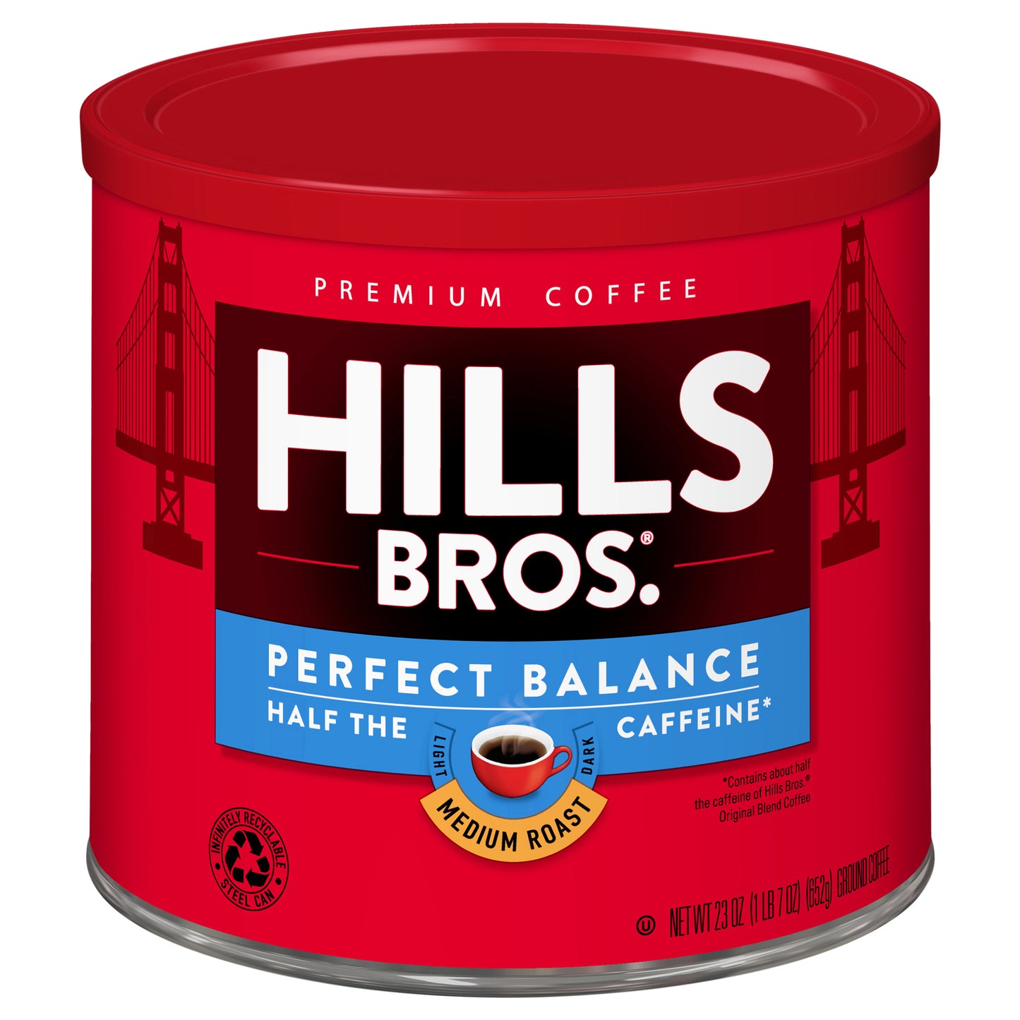 Hills Bros. Perfect Balance Medium Roast Ground - 23 oz Can