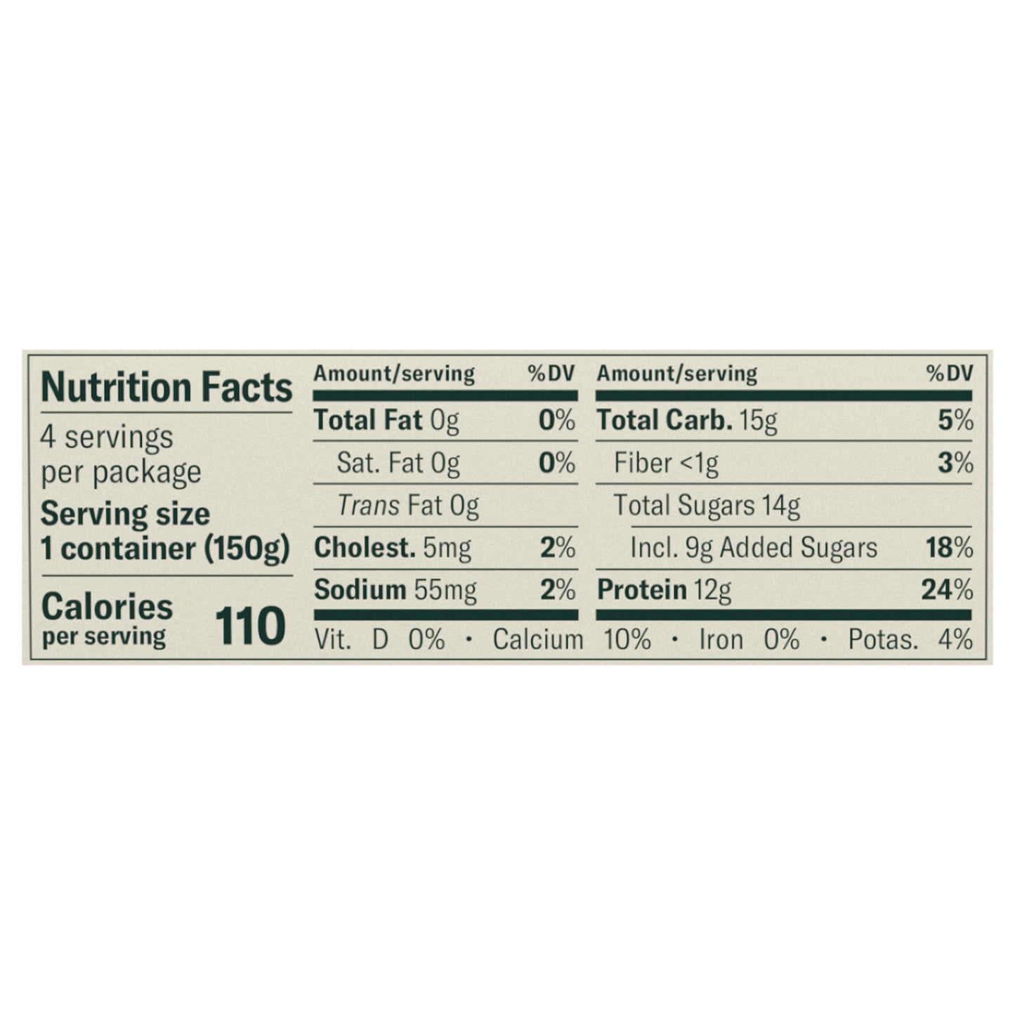Chobani® Non-Fat Greek Yogurt Blueberry on the Bottom 5.3oz 4-pack