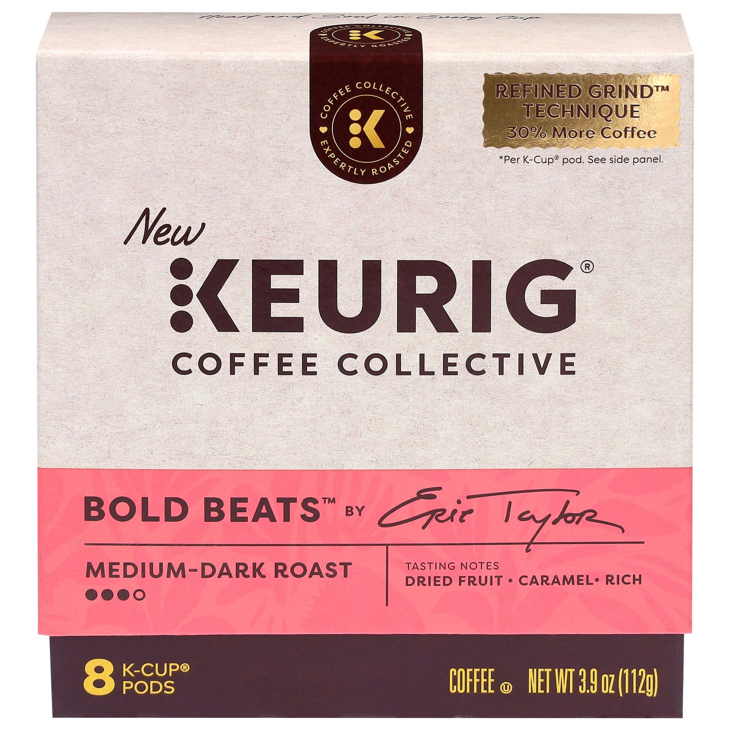Keurig Coffee Collective Medium-Dark Roast Bold Beats Coffee 8 K-Cup Pods