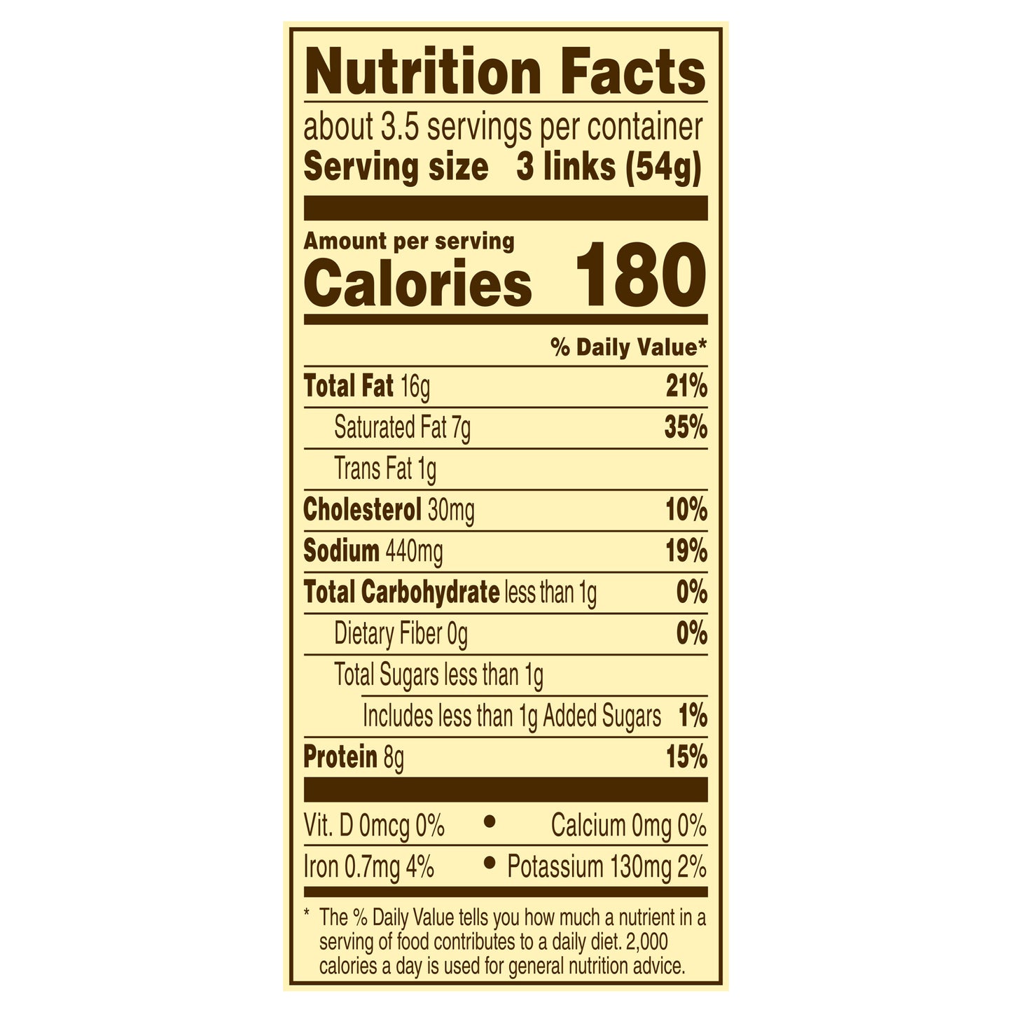 Banquet Brown ‘N Serve Fully Cooked Beef Sausage Links, Frozen Meat, 10 Count, 6.4 OZ