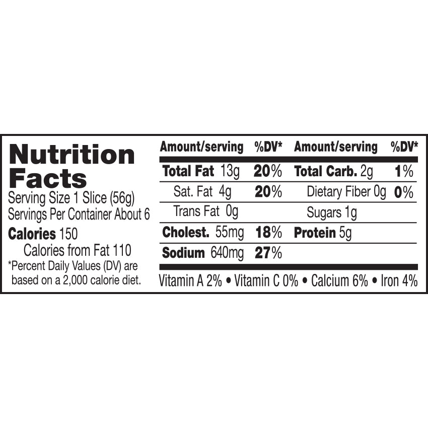 Bar-S Thick Bologna Sliced Deli-Style Lunch Meat, 6 Slices Per Package, 12 Ounce Pack