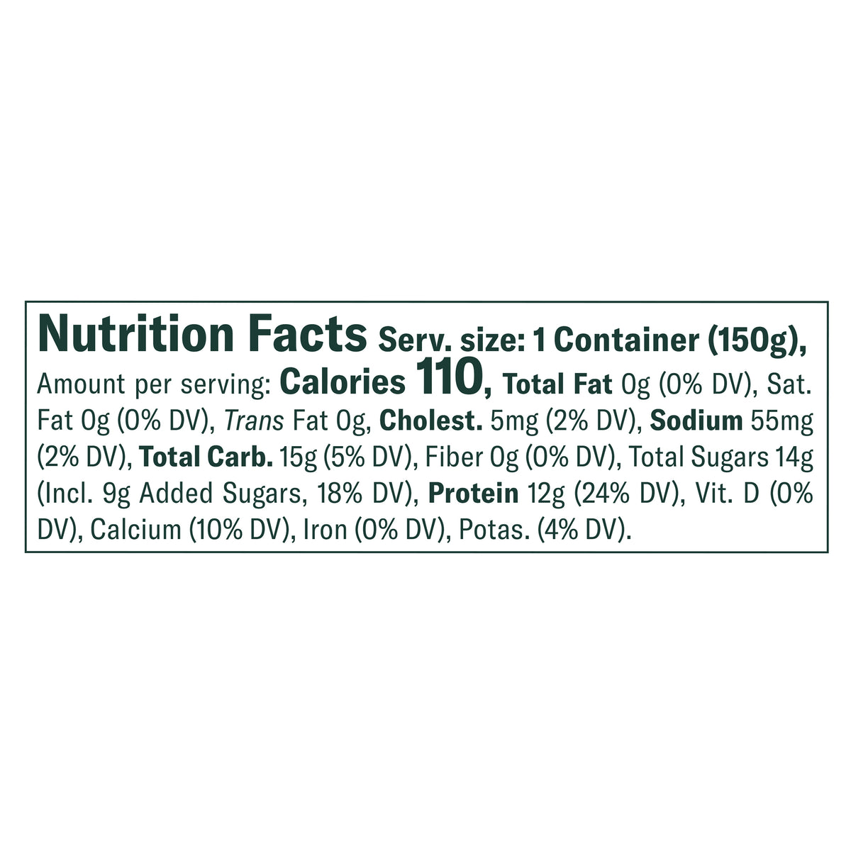 Chobani Nonfat Greek Vanilla Yogurt 5.3 oz