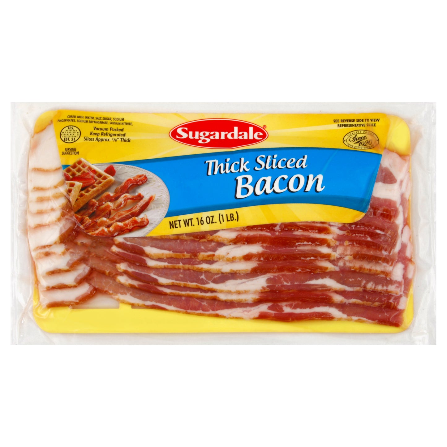 Sugardale Bacon 16 oz - Thick Sliced Bacon