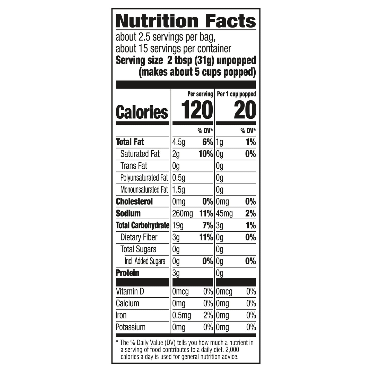 Orville Redenbacher’s Microwave Popcorn, Light Butter Flavor, 2.7 oz., 6-Count