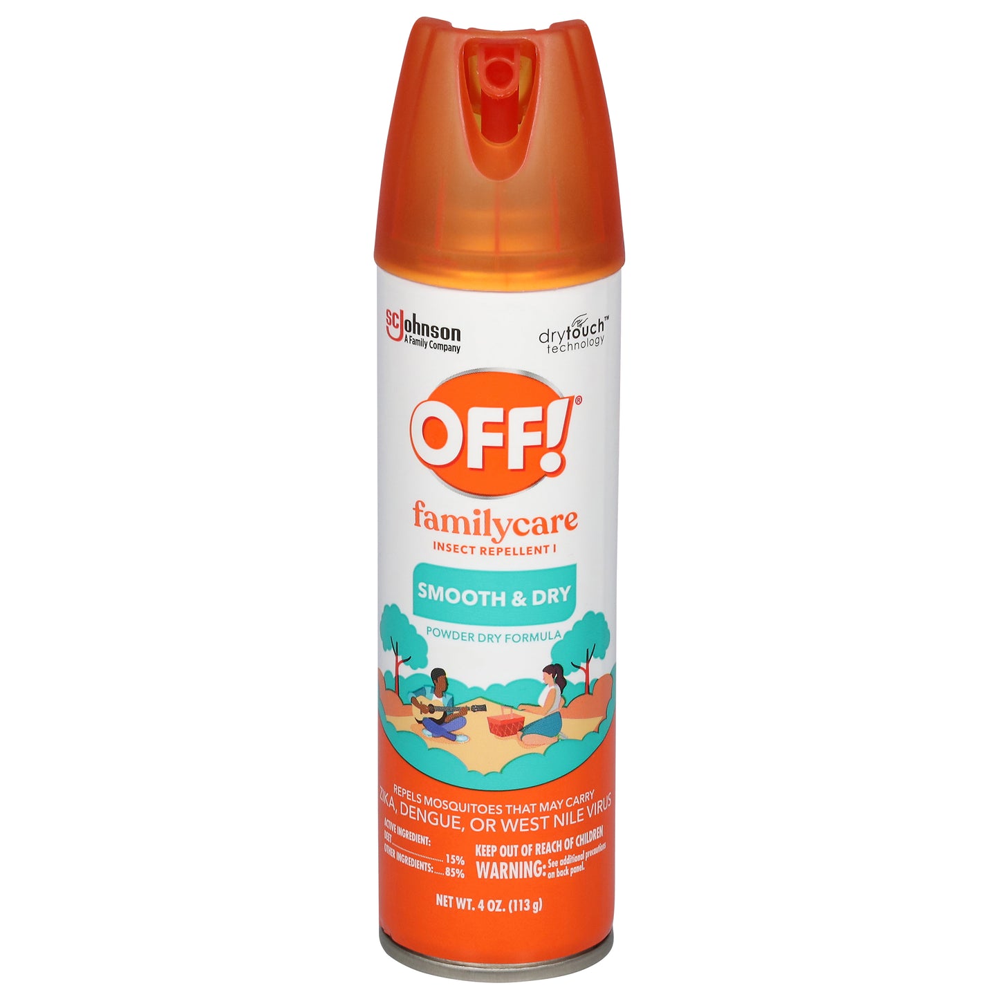 OFF! FamilyCare Mosquito Repellent Smooth & Dry Non-Greasy Spray, 4 oz