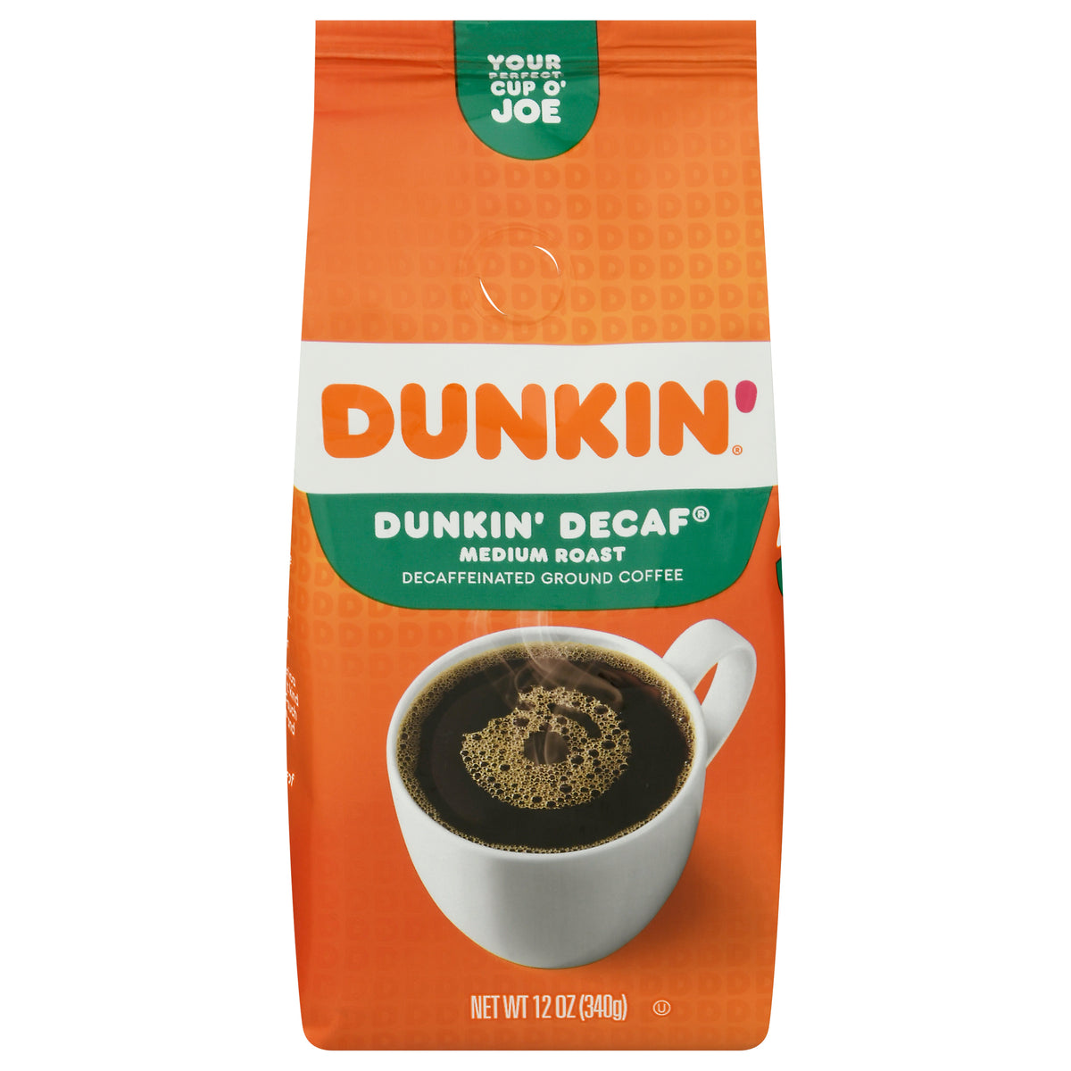 Dunkin' Dunkin' Decaf Decaffeinated Medium Roast Ground Coffee 12 oz
