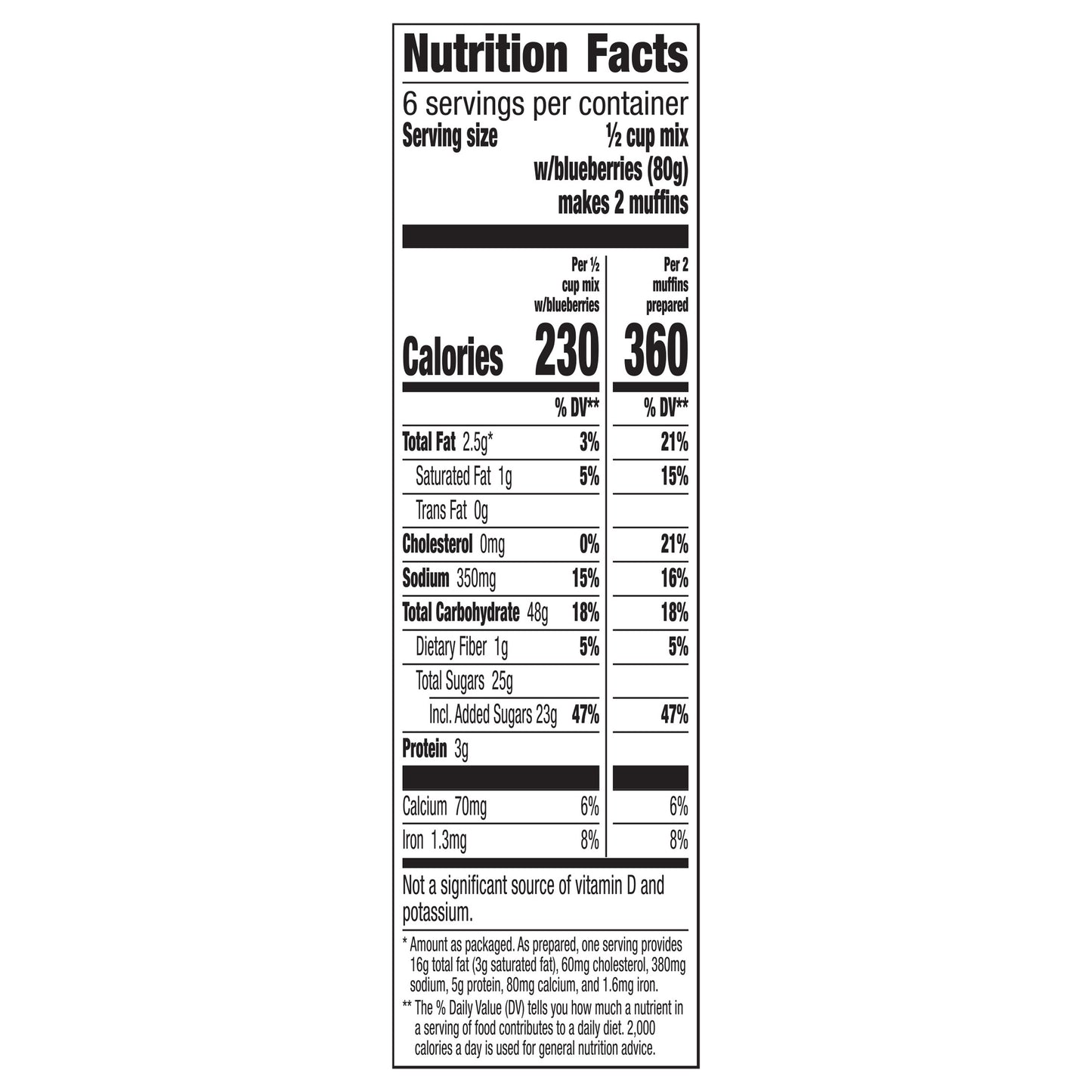 Betty Crocker Wild Blueberry Muffin and Quick Bread Mix, 16.9 oz.