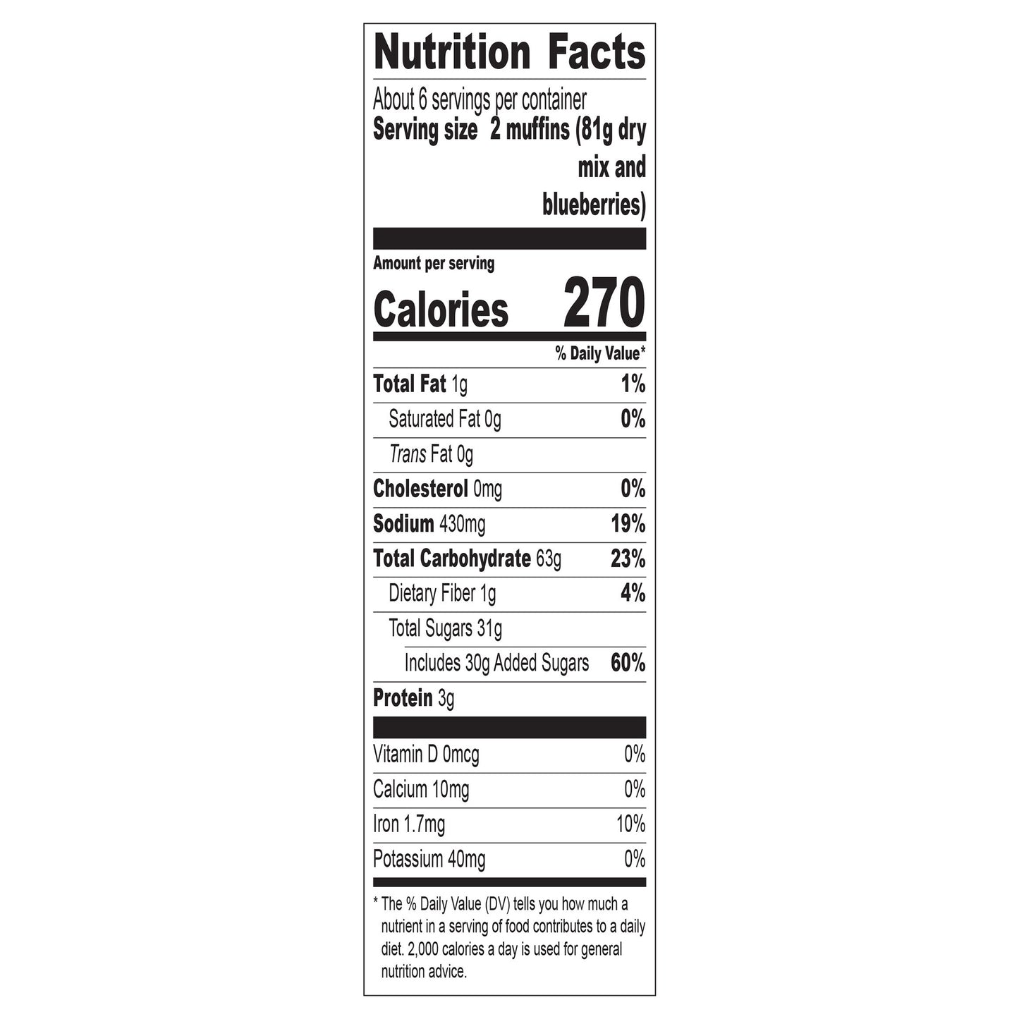 Krusteaz Wild Blueberry Muffin Mix 17.1 oz