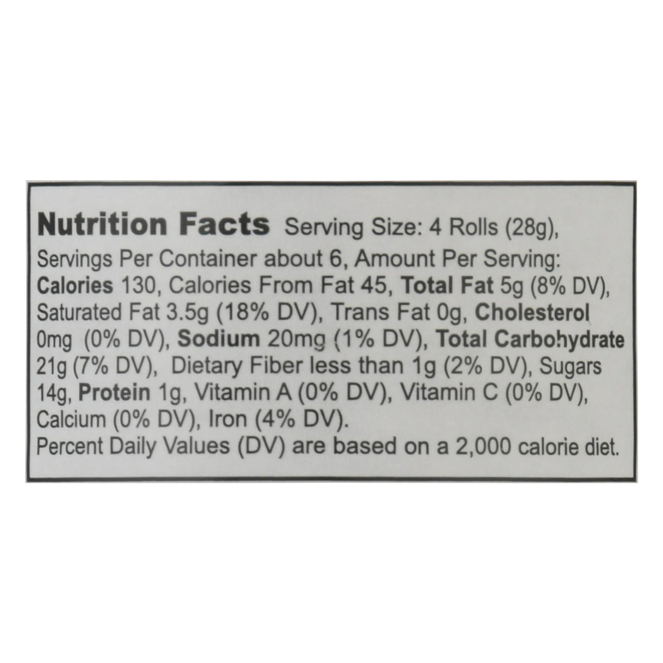 Global Brands Chocolate Cream Filled Waffy Wafer Roll 5.68 oz