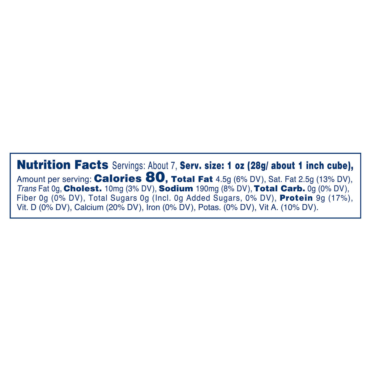 Kraft Reduced Fat Mild Cheddar Protein 7 oz Block