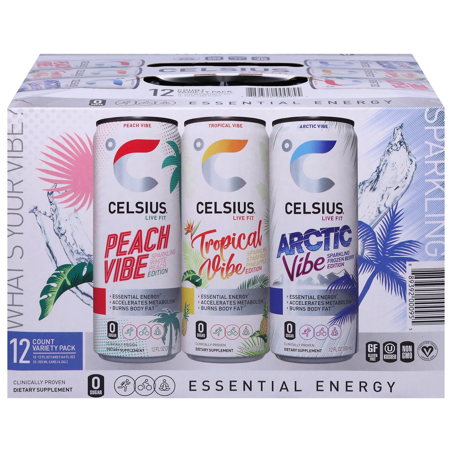 Celsius Live Fit Energy Drink Variety Pack 12 - 12 fl oz Cans