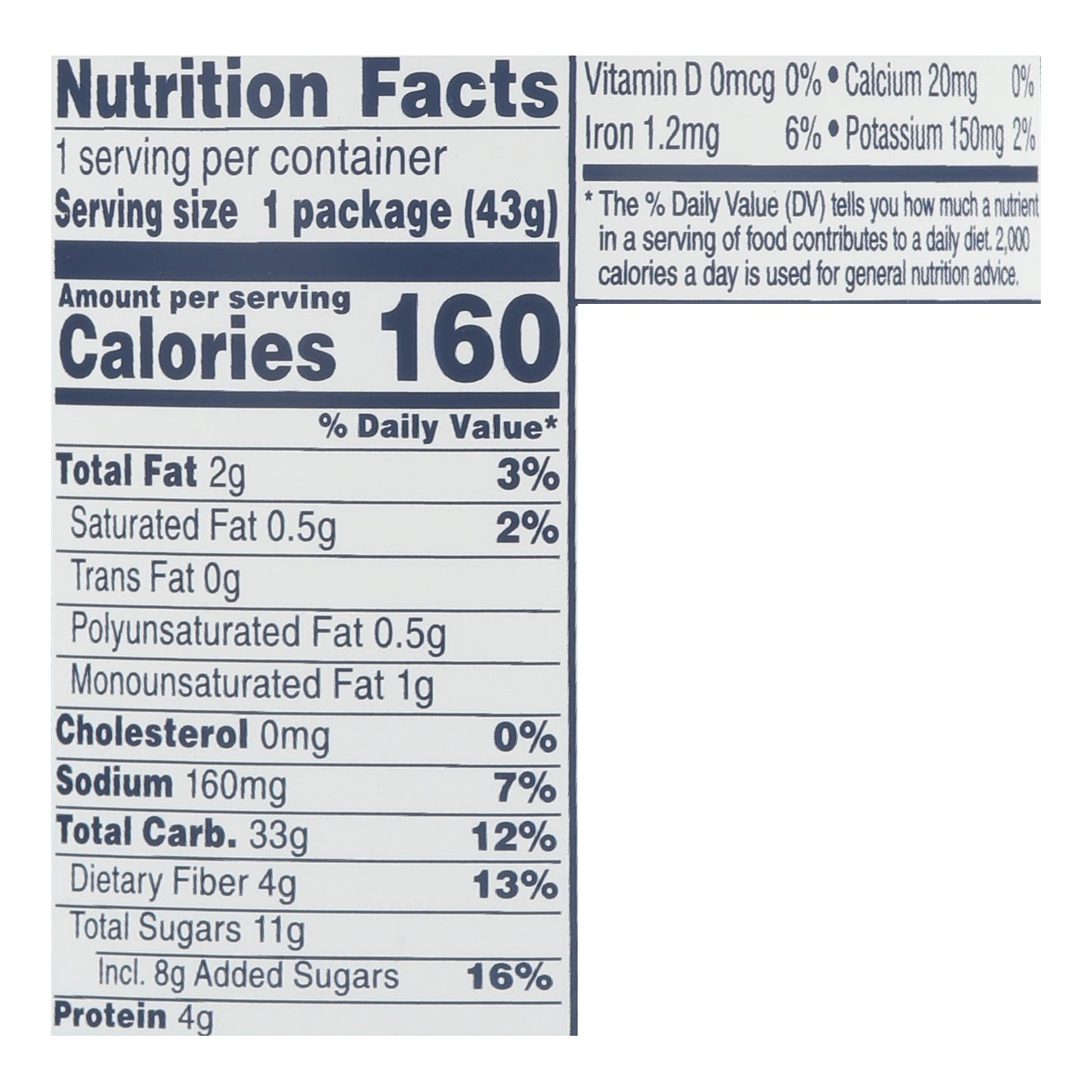 Quaker Apples & Cinnamon Instant Oatmeal 1.51 oz