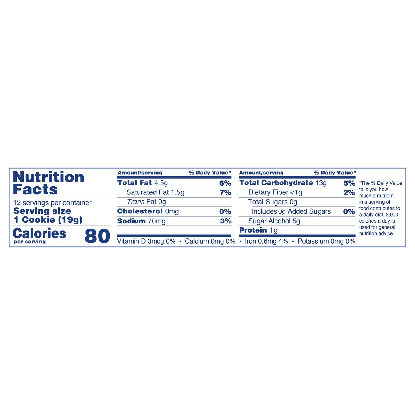VOORTMAN Bakery Zero Sugar Chocolate Chip Cookies 8 oz
