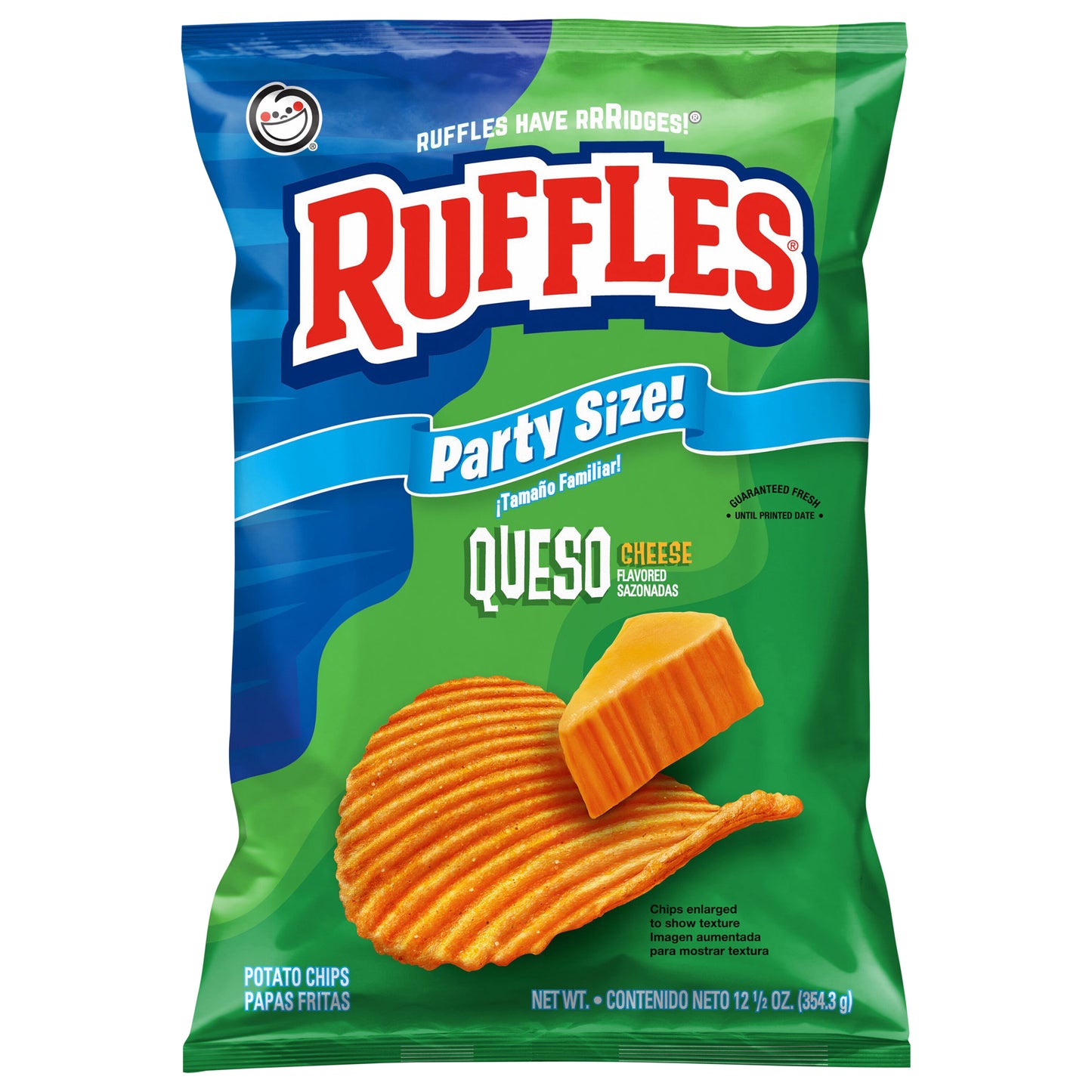 Ruffles Potato Chips Queso Cheese Flavored 12 1/2 Oz