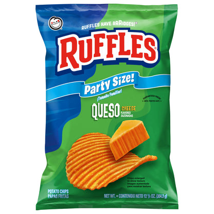 Ruffles Potato Chips Queso Cheese Flavored 12 1/2 Oz
