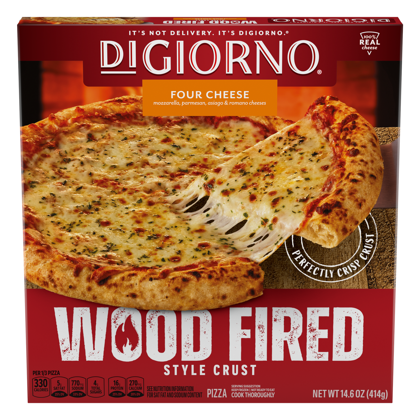 DiGiorno Wood Fired Four Cheese Frozen Pizza 12 in 14.6 oz Box
