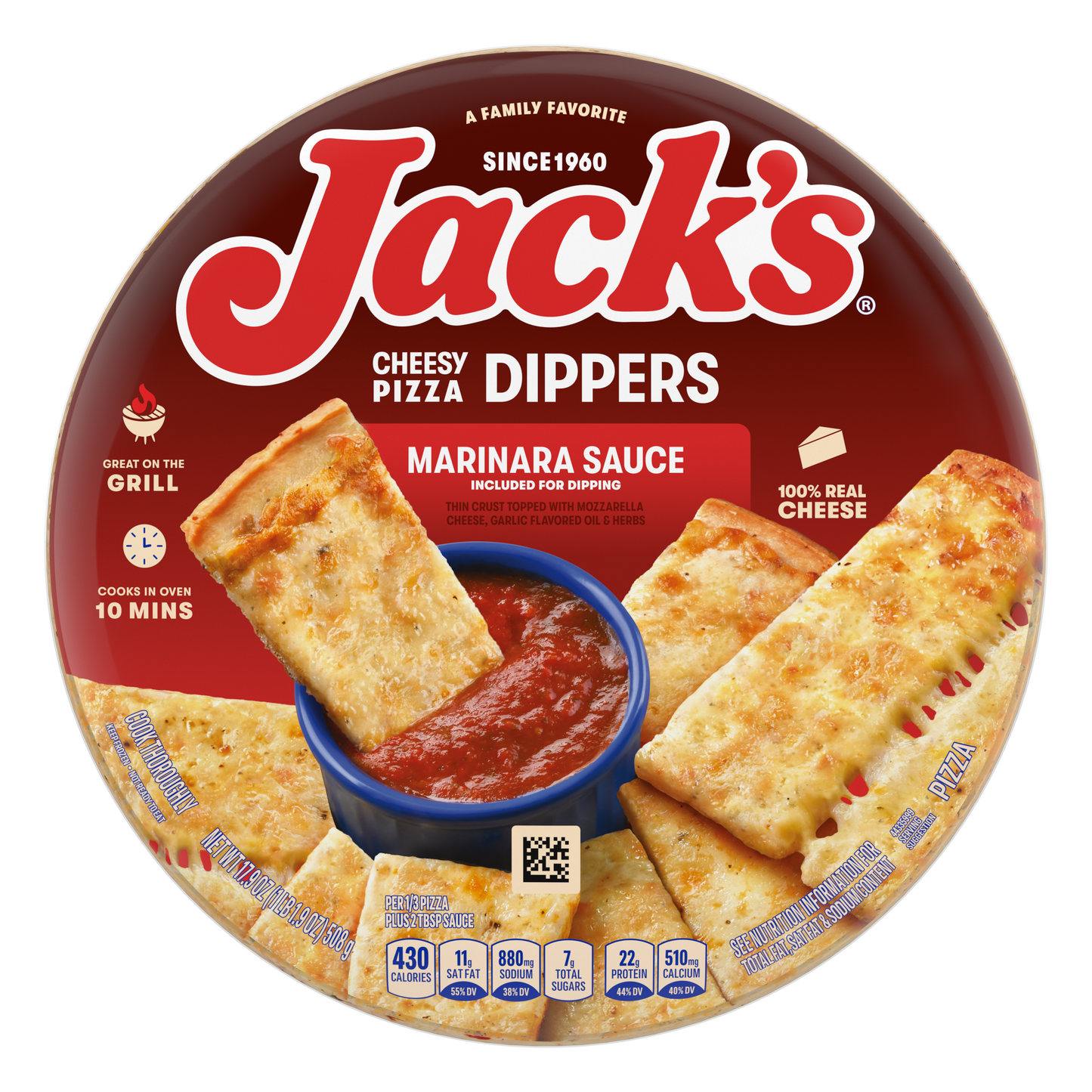 Jacks Pizza - Cheesy Pizza Dippers Frozen Meal 17.9oz Box