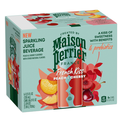 MAISON PERRIER French Kiss Flavored Water Peach Cherry 6x330ml