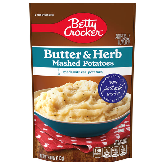 Betty Crocker Butter & Herb Mashed Potatoes, 4 ounces