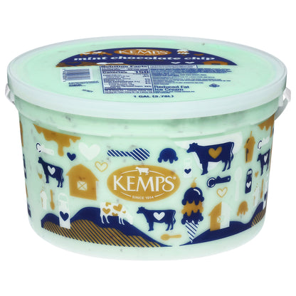 Kemps Reduced Fat Mint Chocolate Chip Ice Cream 1 gal