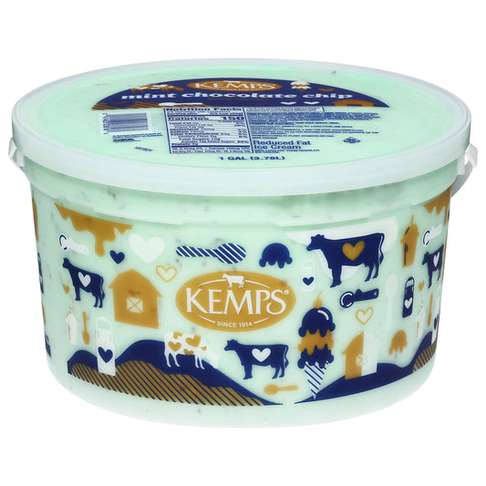 Kemps Reduced Fat Mint Chocolate Chip Ice Cream 1 gal
