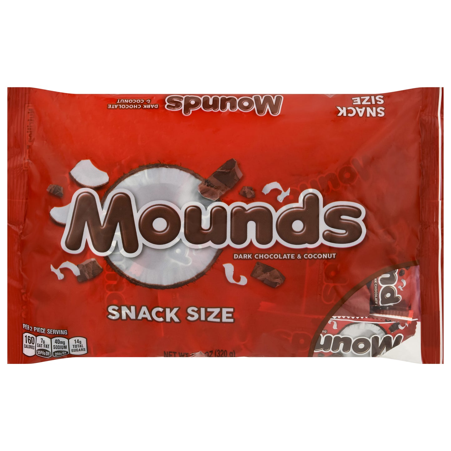 Mounds Dark Chocolate & Coconut Candy Snack Size 11.3 oz