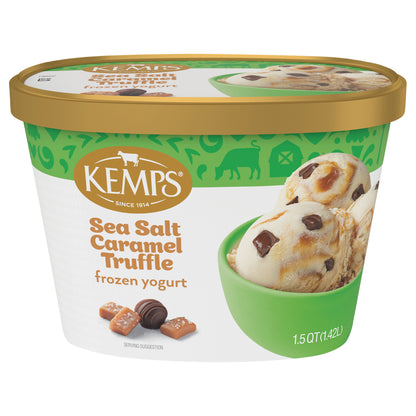 Kemps Sea Salt Caramel Truffle Frozen Yogurt 1.5 Quart