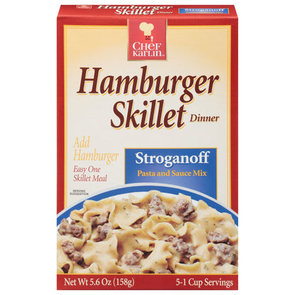 Chef Karlin Stroganoff Hamburger Skillet Dinner 5.6 oz